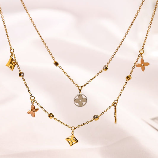 Collier double L Naya bijoux