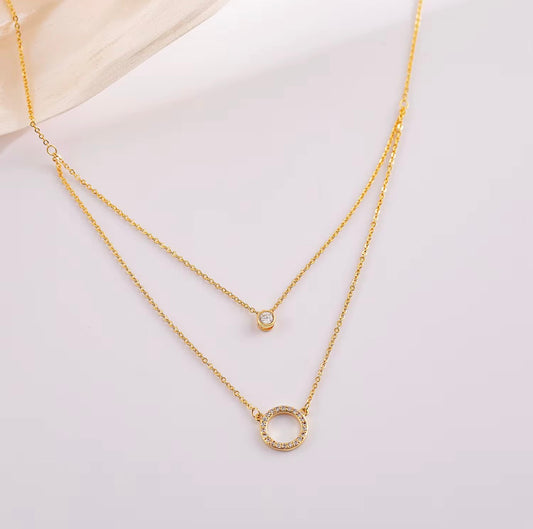 Collier double cercle Élégance en soi