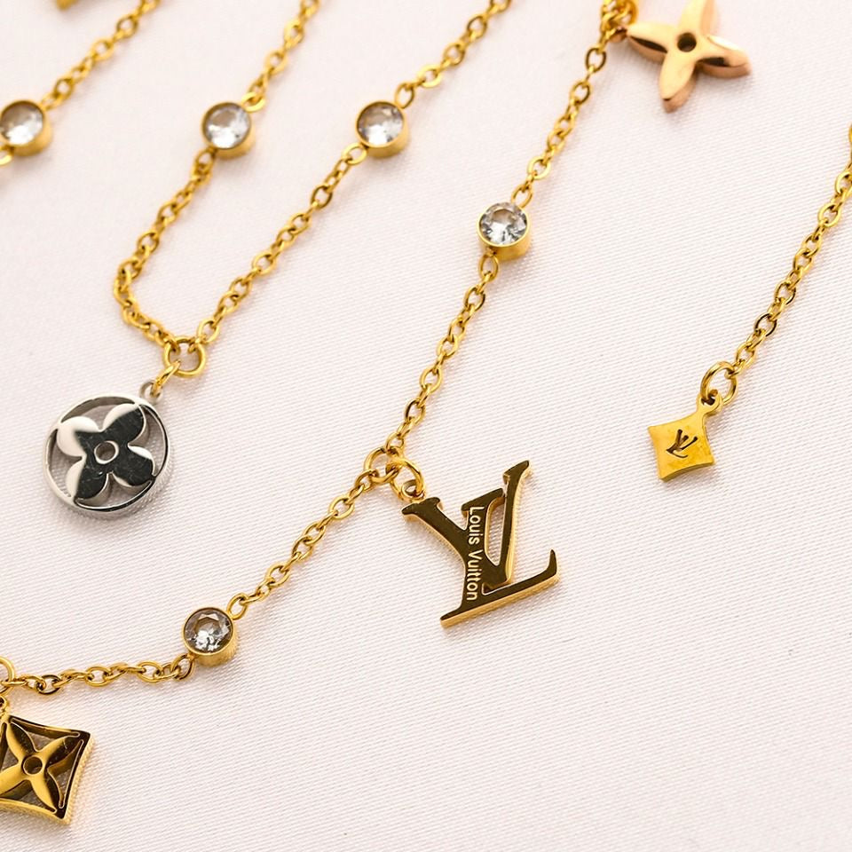 Collier double L Naya bijoux