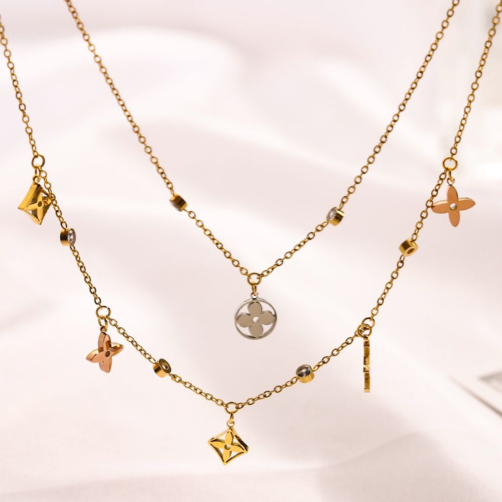 Collier double L Naya bijoux