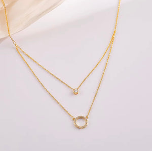 Collier  double cercle